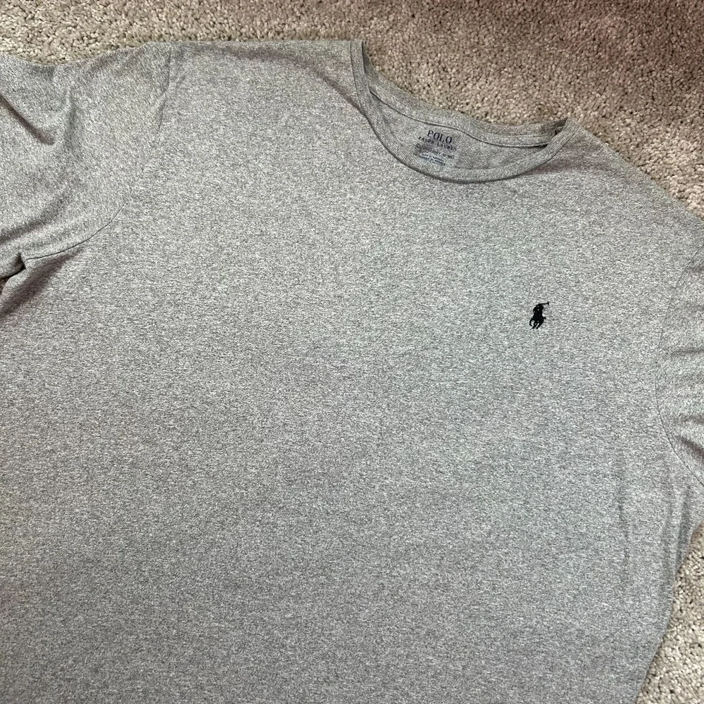 Polo Ralph Lauren T Shirt Mens 2XL Gray Cotton Pony Logo Classic Fit Casual
